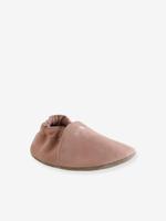 Elastische leren babyschoentjes in soepel leer roze (poederkleur)