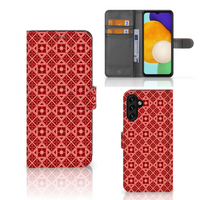 Samsung Galaxy A04s | Samsung Galaxy A13 5G Telefoon Hoesje Batik Rood - thumbnail