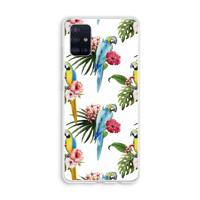 Kleurrijke papegaaien: Galaxy A51 4G Transparant Hoesje