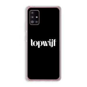 Topwijf Zwart: Samsung Galaxy A51 5G Transparant Hoesje