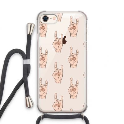 Rock: iPhone 7 Transparant Hoesje met koord
