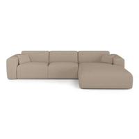 Hoekbank dunlopillo 5 zits bouclette taupe