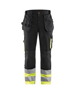 Blåkläder Werkbroek High-Vis 15291370 | Zwart/High-Vis Geel | Maat 52 - 7330509372333