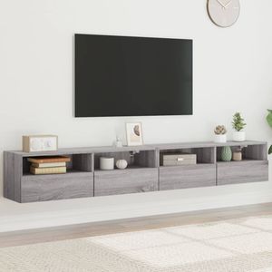 Tv-wandmeubels 2 st 100x30x30 cm hout grijs sonoma