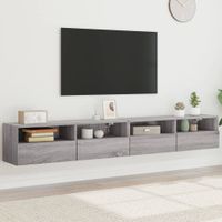 Tv-wandmeubels 2 st 100x30x30 cm hout grijs sonoma - thumbnail