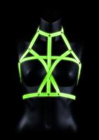 Bra Harness - Glow in the Dark - Neon Green/Black - L/XL - thumbnail
