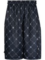 Marni short à logo imprimé - Bleu