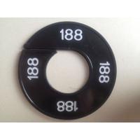 Maatring 9cm zwart/wit 188