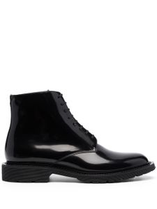 Saint Laurent bottines en cuir à lacets - Noir