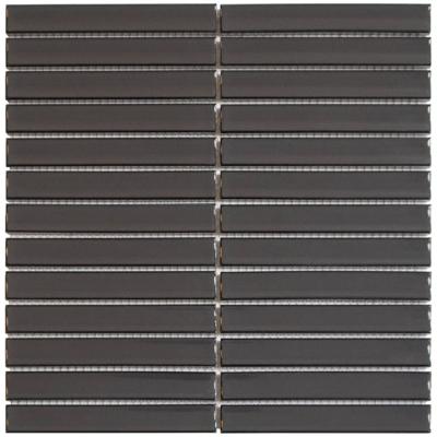 Mozaiek Tegel Sevilla 29,6x30 cm Finger Glossy Carbon Gray The Mosaic Factory