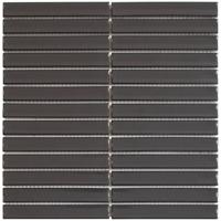 Mozaiek Tegel Sevilla 29,6x30 cm Finger Glossy Carbon Gray The Mosaic Factory