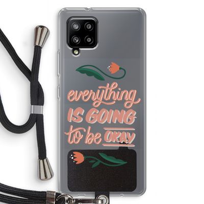 Optimistic flower girl: Samsung Galaxy A42 5G Transparant Hoesje met koord