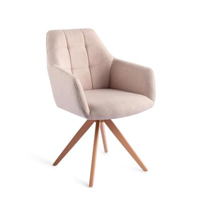 Jesper Home Draaibare Eetkamerstoel 'Noto' Turn Peach, kleur Petal Pink