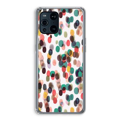 Tropical Dots: Oppo Find X3 Transparant Hoesje