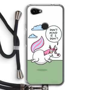 Unicorn: Pixel 3a Transparant Hoesje met koord