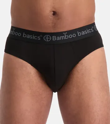3-pak heren slips - James - Zwart bamboe heren slip met elastische band