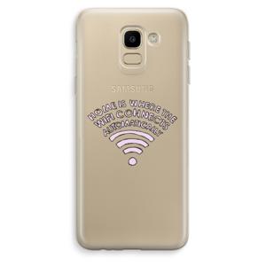 Home Is Where The Wifi Is: Samsung Galaxy J6 (2018) Transparant Hoesje