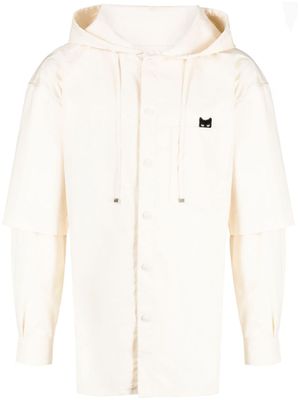 ZZERO BY SONGZIO hoodie à patch logo - Tons neutres