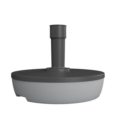 Parasolvoet Elegance - rond - grijs - D49 cm - 20 liter - kunststof - vulbaar