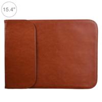 15 4 inch PU + nylon laptop tas Case Sleeve notebook draagtas voor MacBook Samsung Xiaomi Lenovo Sony DELL ASUS HP (koeienhuid geel)