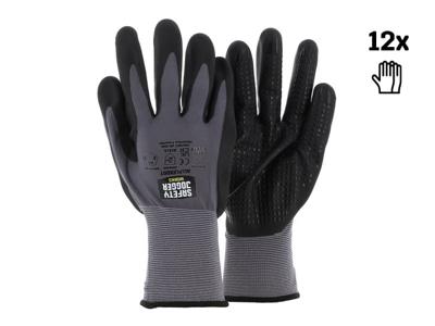 Safety Jogger Veiligheidshandschoenen met maximale beweeglijkheid en gevoeligheid | 12 Stuks | Zwart | Maat 7 - SW9800700