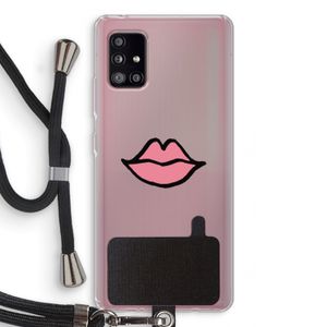 Kusje: Samsung Galaxy A51 5G Transparant Hoesje met koord