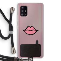 Kusje: Samsung Galaxy A51 5G Transparant Hoesje met koord