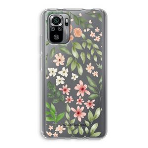 Botanical sweet flower heaven: Xiaomi Redmi Note 10S Transparant Hoesje
