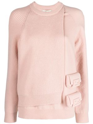 FENDI pull à design superposé - Rose