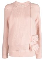FENDI pull à design superposé - Rose