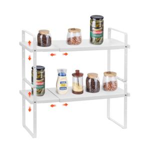 VEVOR 2-laags kruidenrek kast organizer aanrechtblad plank opbergrek wit