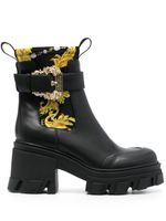 Versace Jeans Couture bottines Sophie 85 mm à boucles - Noir