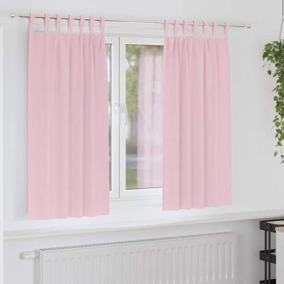 Gordijnen met gordijnen 2 pcs Babyroze Polyester