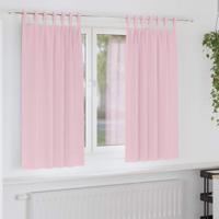 Gordijnen met gordijnen 2 pcs Babyroze Polyester