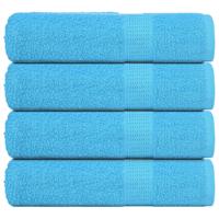 VidaXL Badhanddoeken 4 st 100x150 cm 360 g/m² 100% katoen turquoise