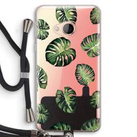 Tropische bladeren: HTC U Play Transparant Hoesje met koord