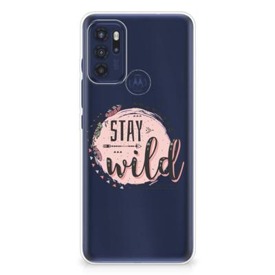 Motorola Moto G60s Telefoonhoesje met Naam Boho Stay Wild Motorola Moto G60s Telefoonhoesje met Naam Boho Stay Wild