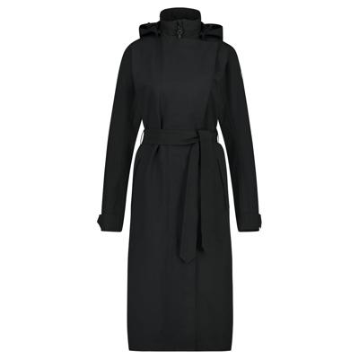 AGU Trench Coat Long Regenjas Urban Outdoor Dames - Zwart - XS - Waterdicht