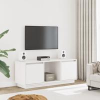 Tv-meubel 110,5x35x44 cm massief grenenhout wit - thumbnail