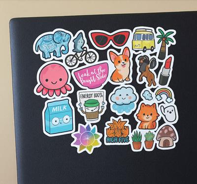 Schattige stickerexplosie laptop sticker