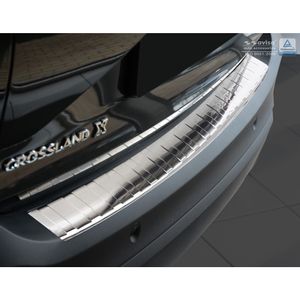 RVS Bumper beschermer passend voor Opel Crossland 2017- 'Ribs' AV235157