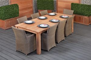 Teak dinner tafel Rustiek 250 | Tafel 250x100x80 cm