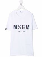 MSGM Kids t-shirt à logo imprimé - Blanc - thumbnail