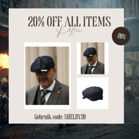 Shelby Vilt Pet Blauw | Peaky Blinders