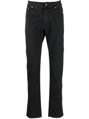 Jacob Cohën pantalon chino droit à taille mi-haute - Noir
