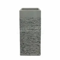 Bloempot Brick High-Cube Grijs H.80cm