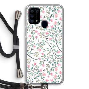 Sierlijke bloemen: Samsung Galaxy M31 Transparant Hoesje met koord