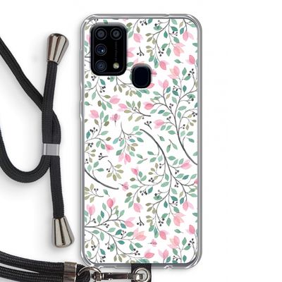 Sierlijke bloemen: Samsung Galaxy M31 Transparant Hoesje met koord