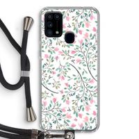 Sierlijke bloemen: Samsung Galaxy M31 Transparant Hoesje met koord