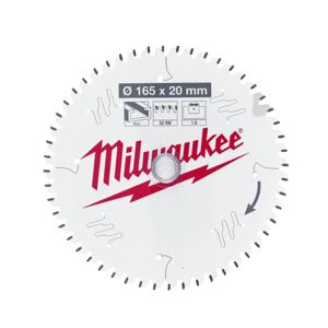 Milwaukee Cirkelzaagblad voor Aluminium | Ø 165mm Asgat 20mm 52T - 4932479087